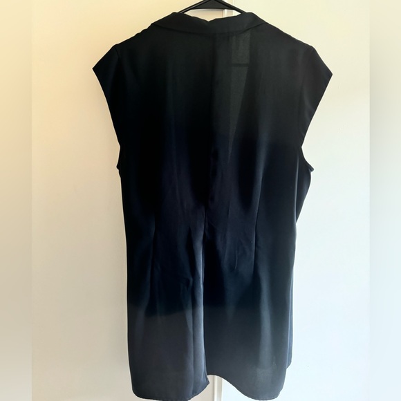 Black Wrap Style Dress Shirt - Picture 2 of 3